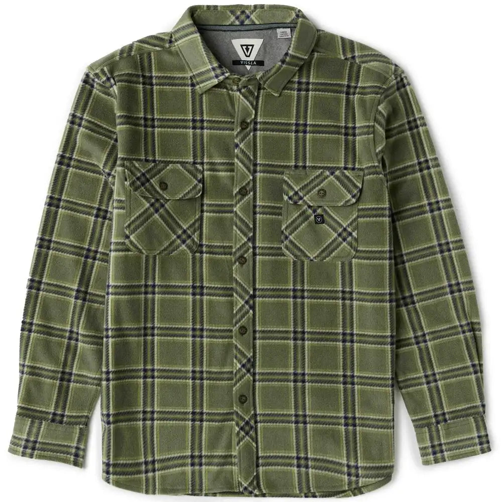 Vissla Mens Shirt Eco-Zy Long Sleeve Polar Flannel