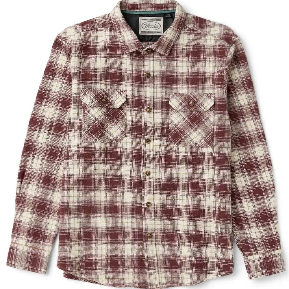 Vissla Mens Shirt Creators Heavy Days Eco Long Sleeve Flannel