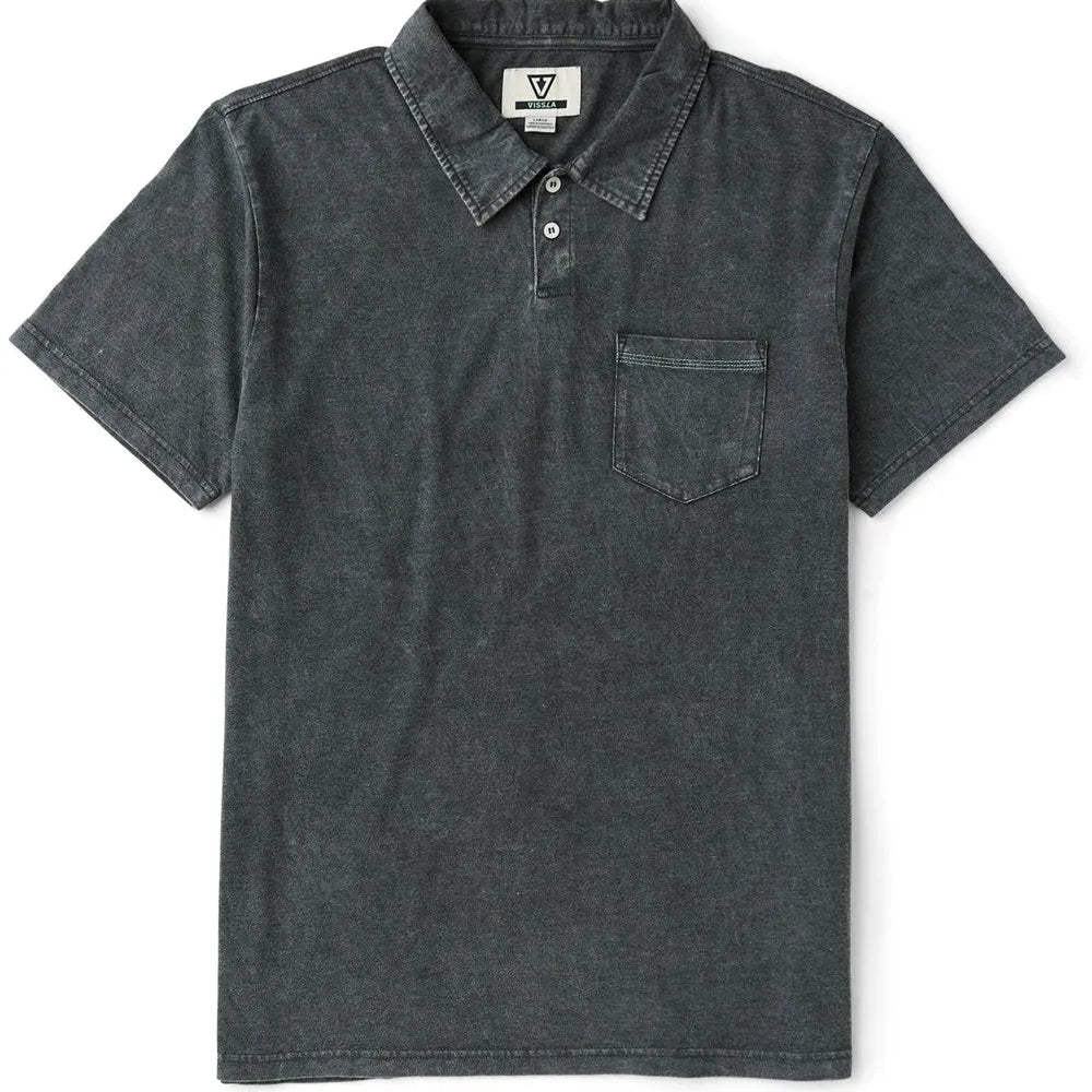 Vissla Mens Knit Solid Sets Cosmic Wash Polo