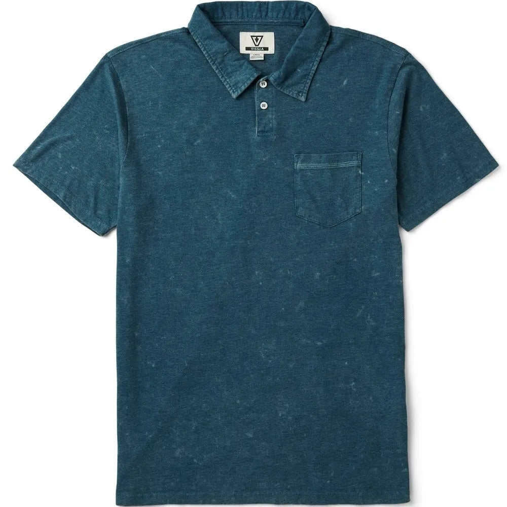 Vissla Mens Knit Solid Sets Cosmic Wash Polo