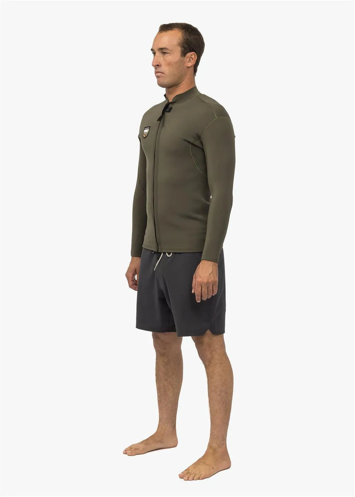 Vissla Mens Wetsuit Jacket Solid Sets 2mm Front Zip