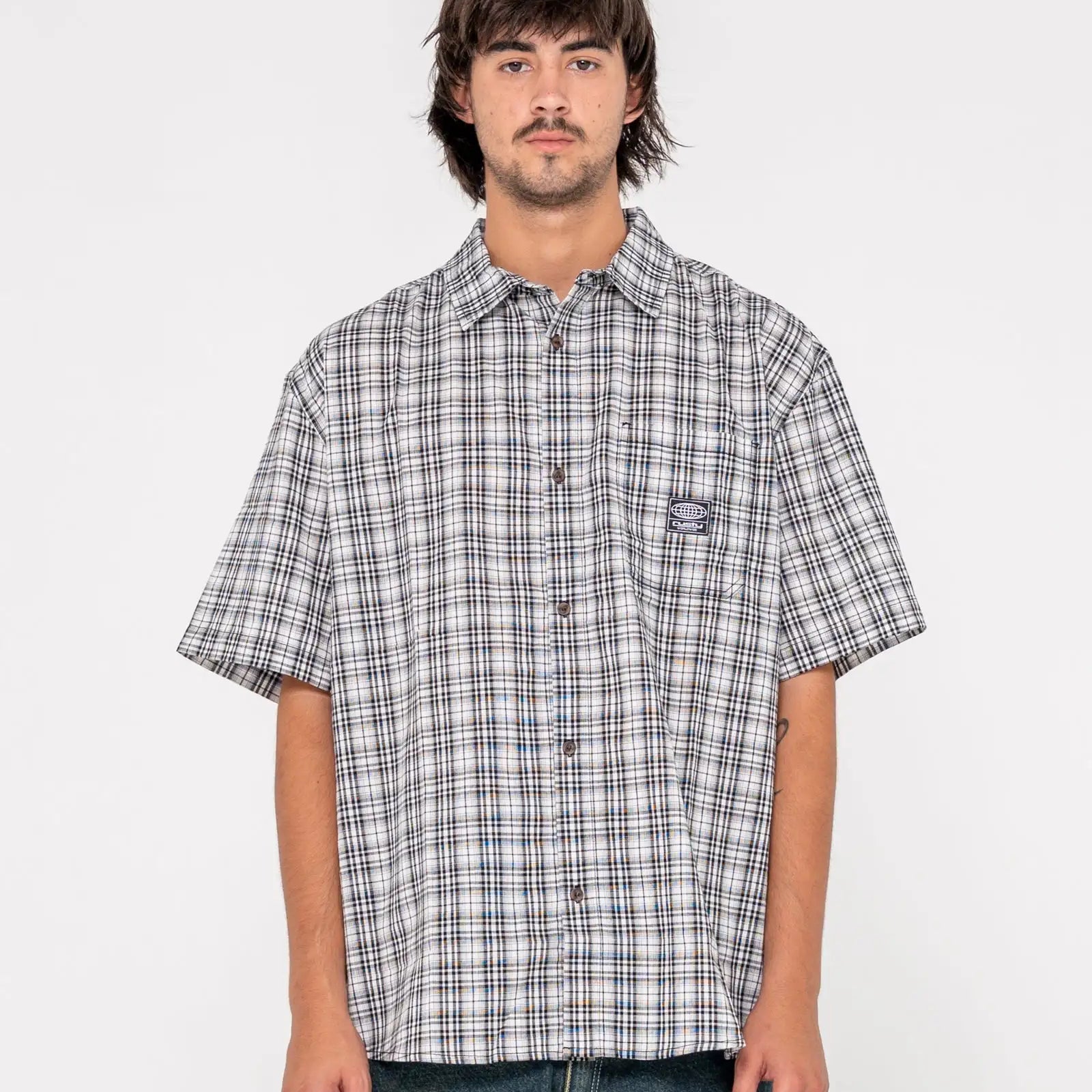 Rusty Mens Woven Worldwide Curved Hem