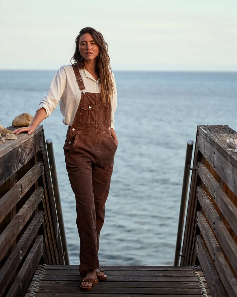 Outerknown Womens Pants Voyage Cord Overalls