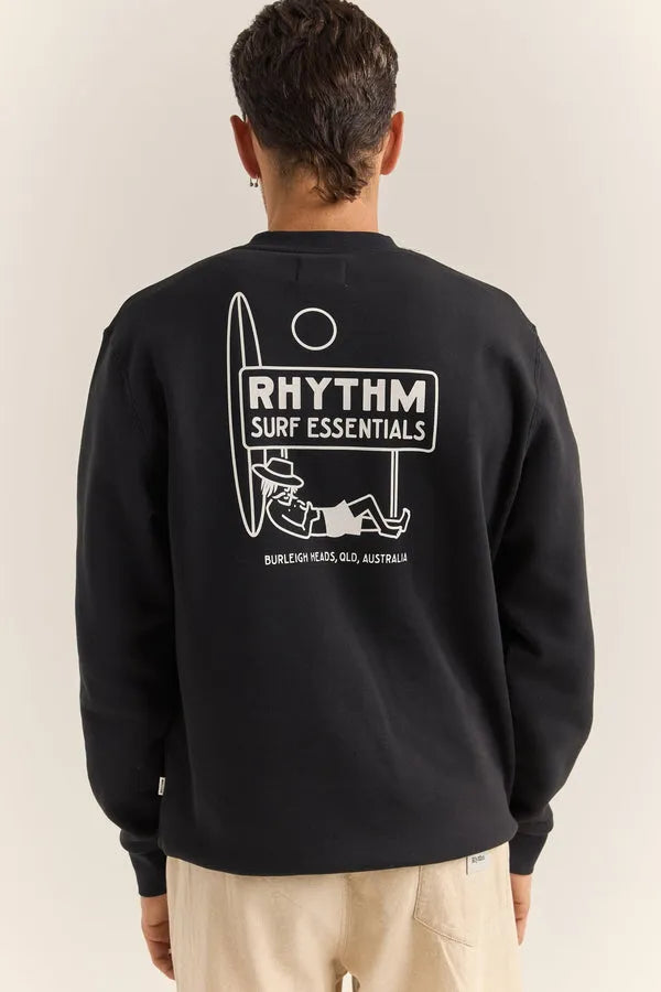 Rhythm Mens Sweatshirt Siesta Fleece Crew