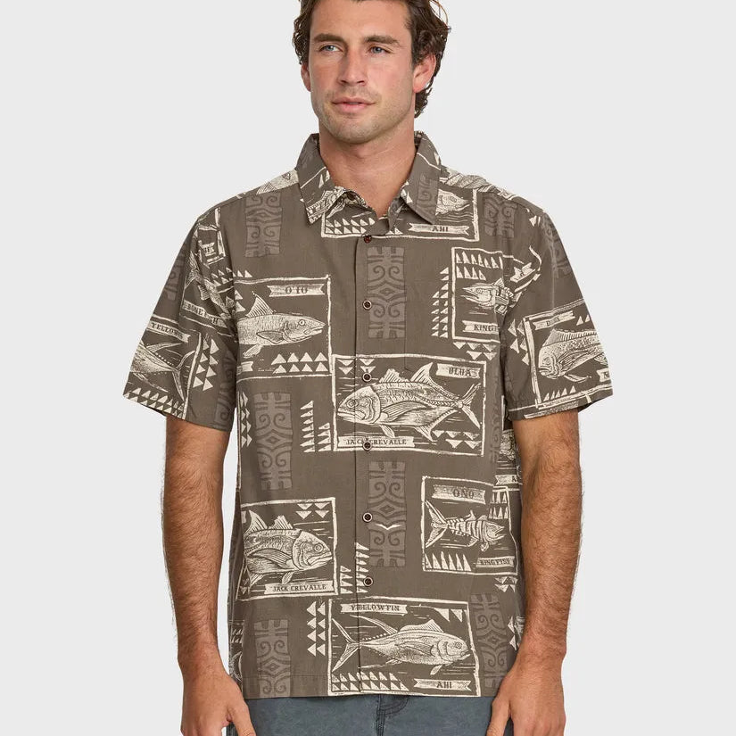 Quiksilver Waterman Mens Woven Block Fish