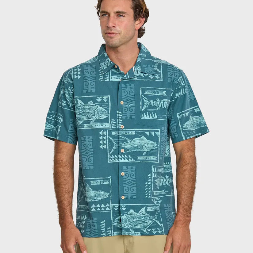 Quiksilver Waterman Mens Woven Block Fish