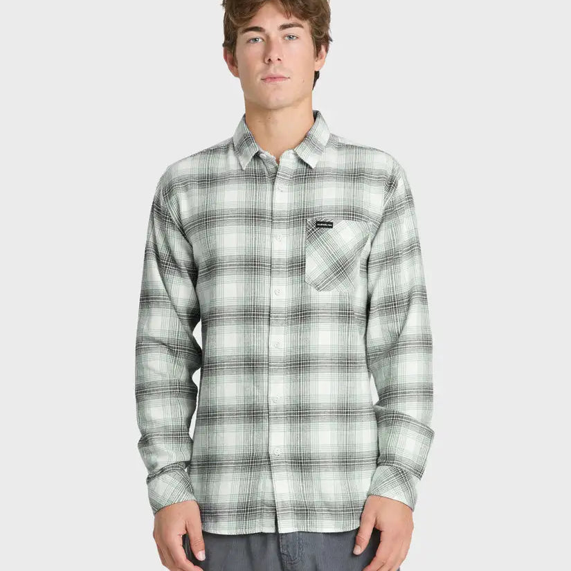 Quiksilver Mens Shirt Breakwater Check Long Sleeve Flannel