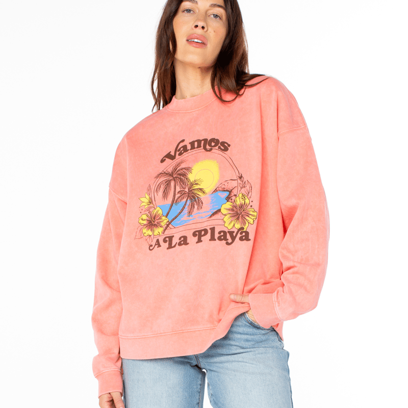 Roxy Womens Sweatshirt Lineup Oversized Crew