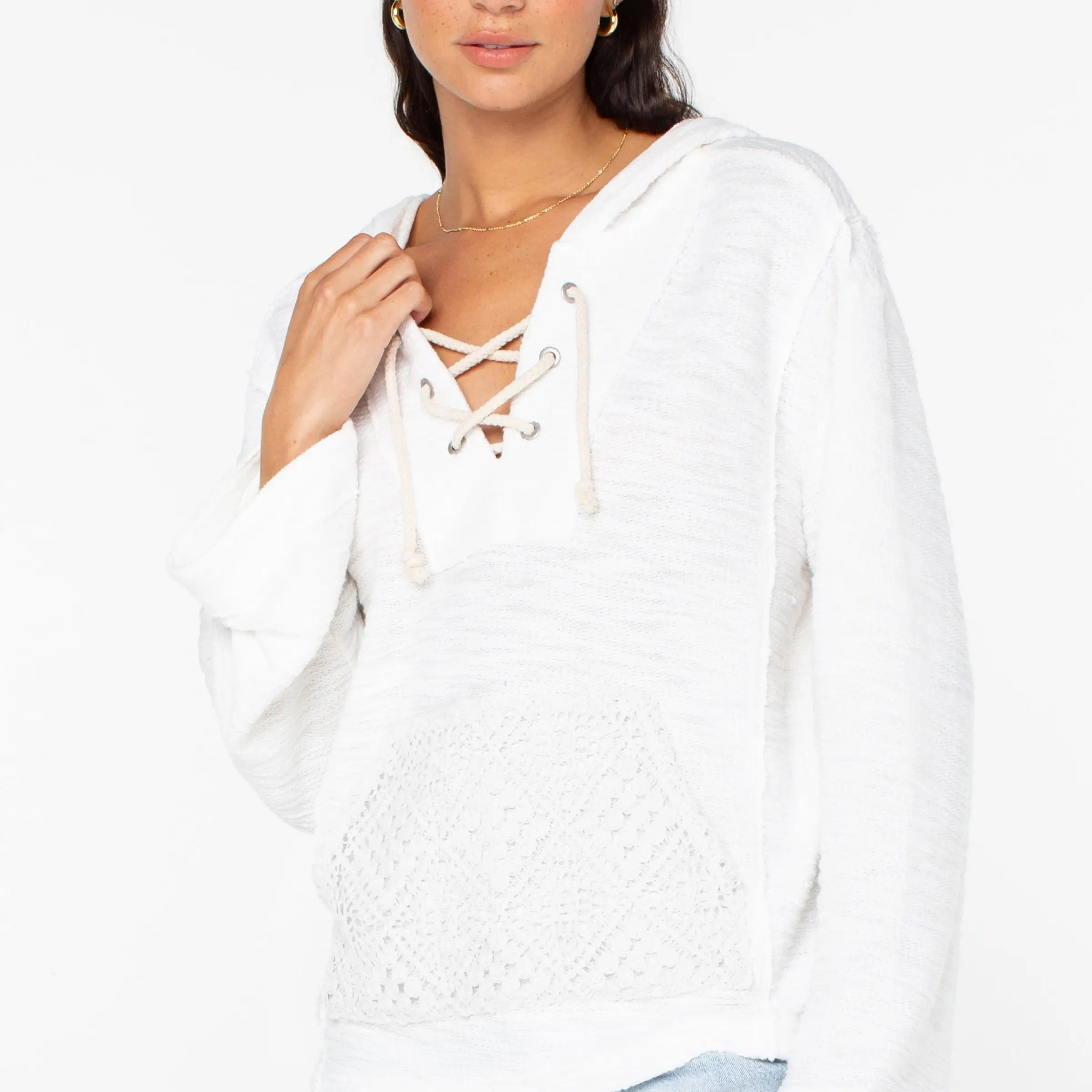 Roxy Womens Sweatshirt Pearling Poncho 3