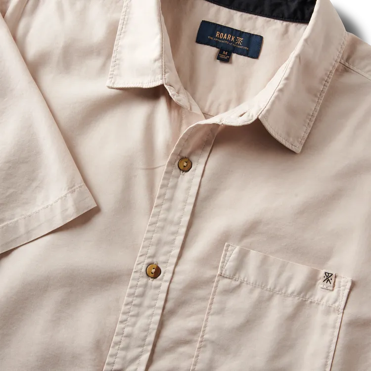 Roark Revival Mens Woven Made To Fade Short Sleeve Button Up Shirt