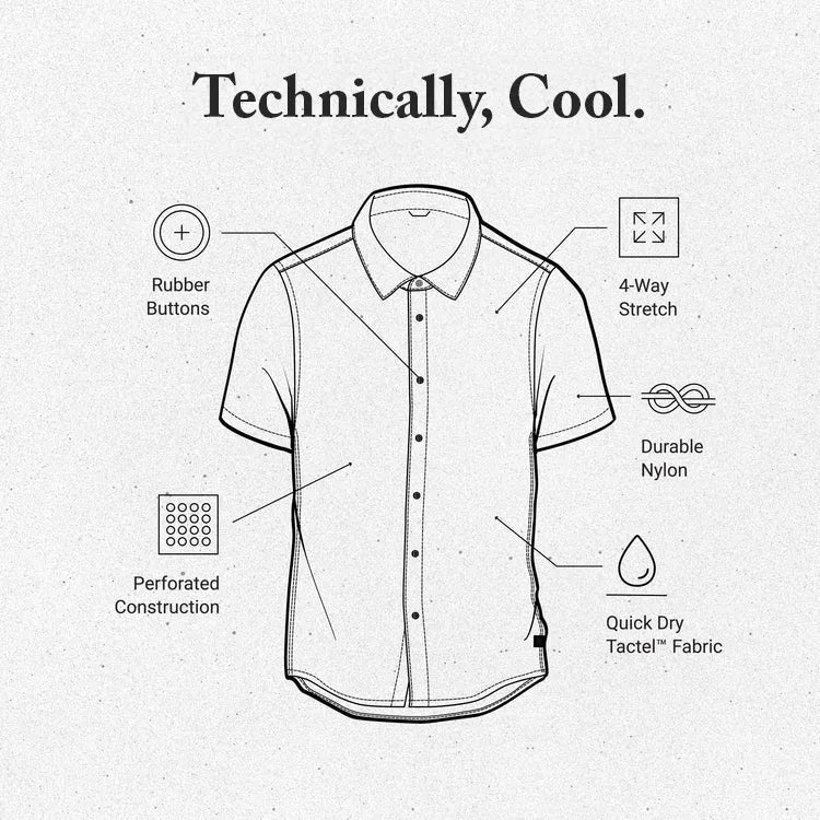 Roark Revival Mens Woven Bless Up Breathable Stretch