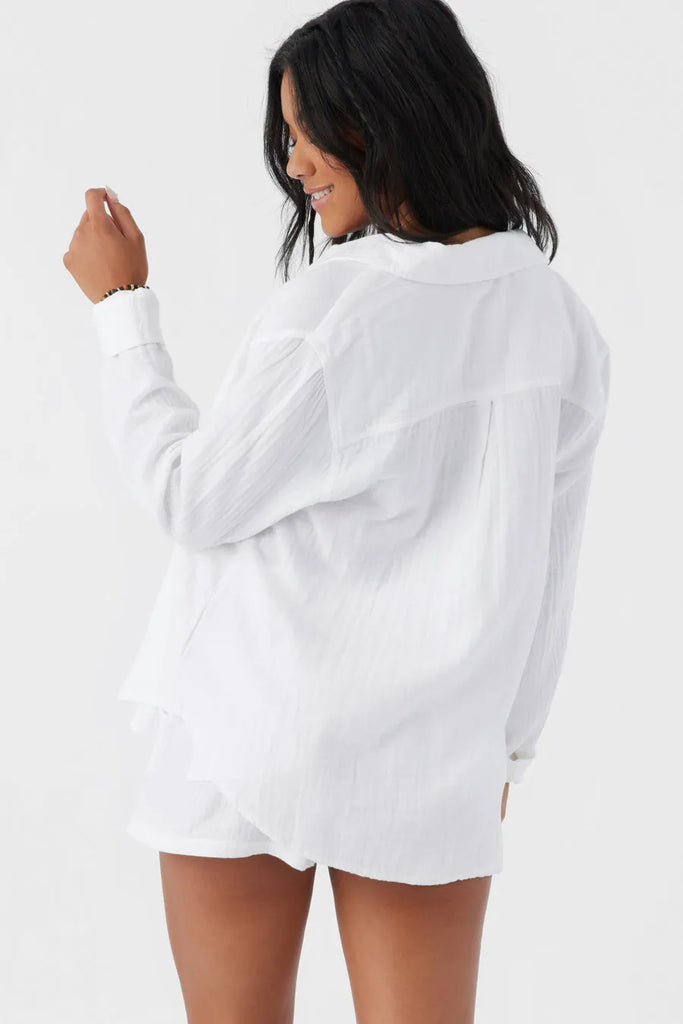 Oneill Womens Shirt Leni Crinkle Double Gauze