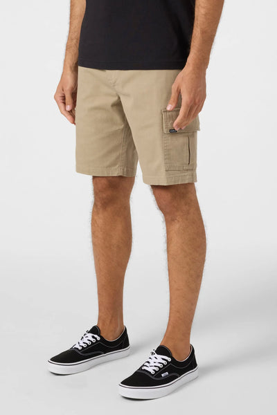 Shorts Cargo O'Neill Beach Break Hombre - Corte Regular - Algodón 98% - Con Cinturón Extraíble - Múltiples Bolsillos