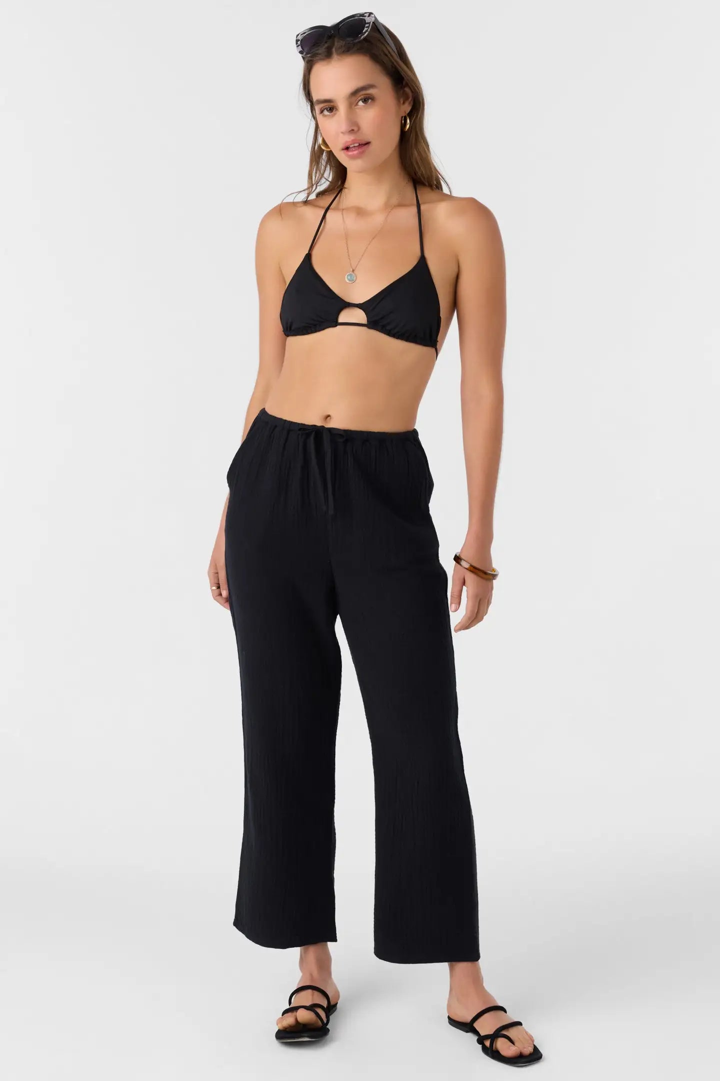 Oneill Womens Pants Brenda Crinkle Double Gauze Beach Pants