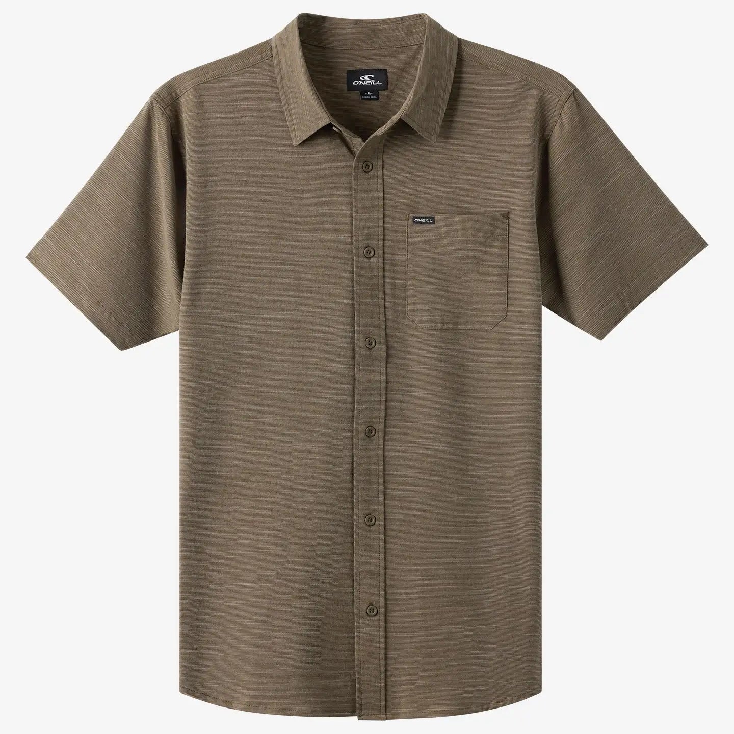 Oneill Mens Woven UPF Slub Solid Standard Fit