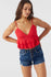 Oneill Womens Tank Top Chloey Textured Knit Tiered