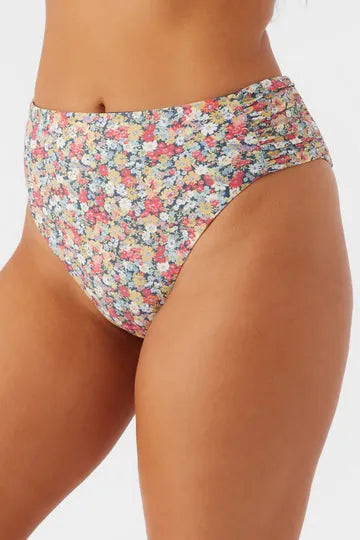 Oneill Womens Bikini Bottoms Eden Ditsy Long Beach High Waist Cheeky
