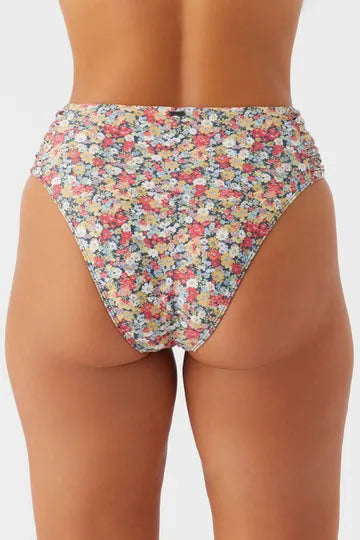 Oneill Womens Bikini Bottoms Eden Ditsy Long Beach High Waist Cheeky