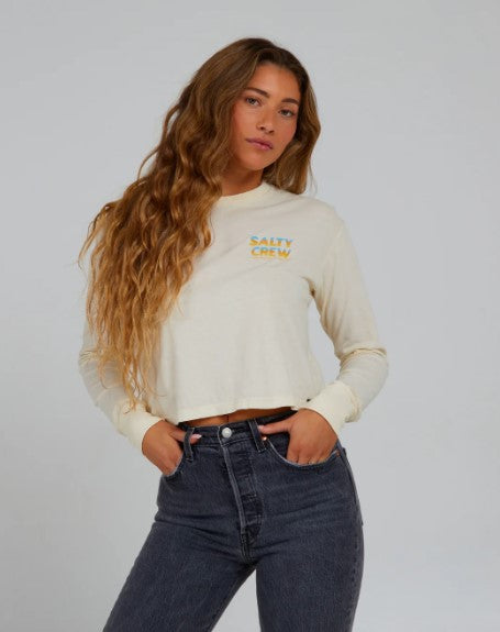 (取寄) ソルティ クルー レディース ボードウォーク ロング スリーブ クロップ Salty Crew women Boardwalk Long Sleeve Crop Black Women's Salty Crew Boardwalk Long Sleeve Crop | Zappos.com