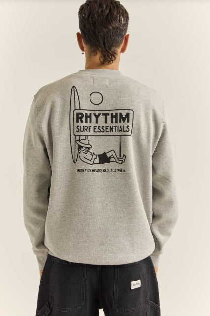 Rhythm Mens Sweatshirt Siesta Fleece Crew
