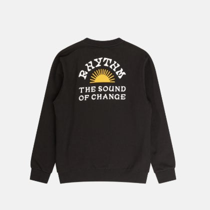 Rhythm Mens Sweatshirt Awake Fleece Crew