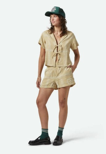 Brixton Womens Shirt Wandering Tie Top