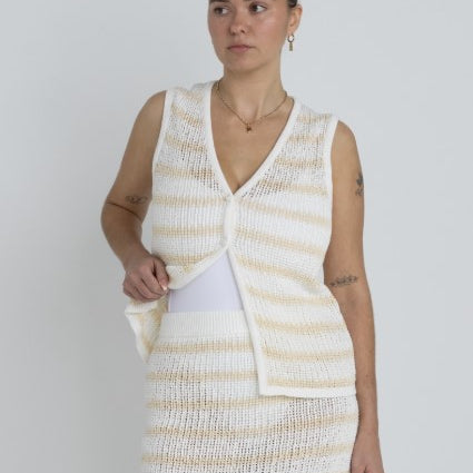 Rhythm Womens Skirt Sol Stripe Knit Mini