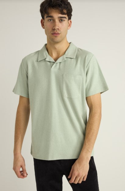 Rhythm Mens Knit Vintage Terry Polo
