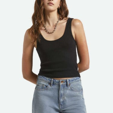 Brixton Womens Tank Top Pointelle Slim Fit
