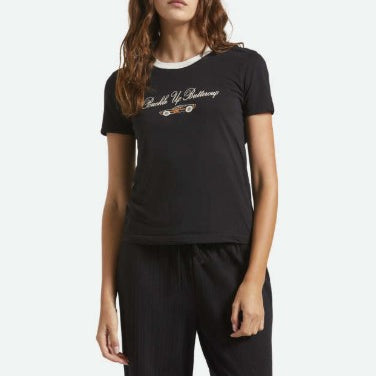 Brixton Womens Shirt Buckle Up Fitted Crew Tee