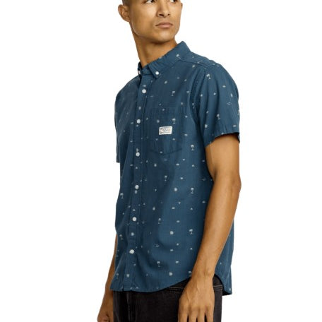 RVCA Mens Woven Exotica Seersucker