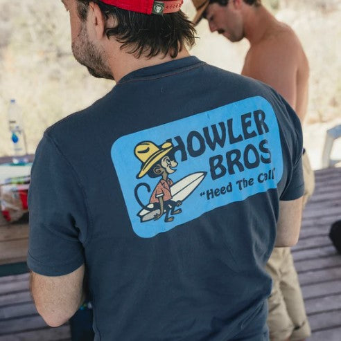 Howler Brothers Mens Shirt El Monito Surfs Badge