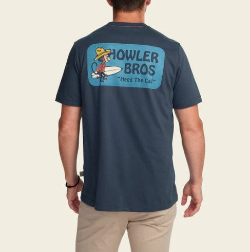 Howler Brothers Mens Shirt El Monito Surfs Badge