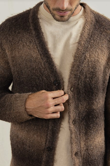 Rhythm Mens Sweater Essential Gradient Cardigan