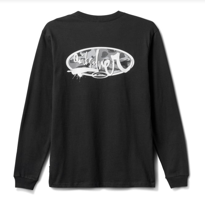 Quiksilver Mens Shirt Impaired Camo Long Sleeve