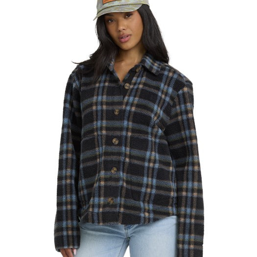 Billabong Womens Jacket Breezy Fleece Shacket