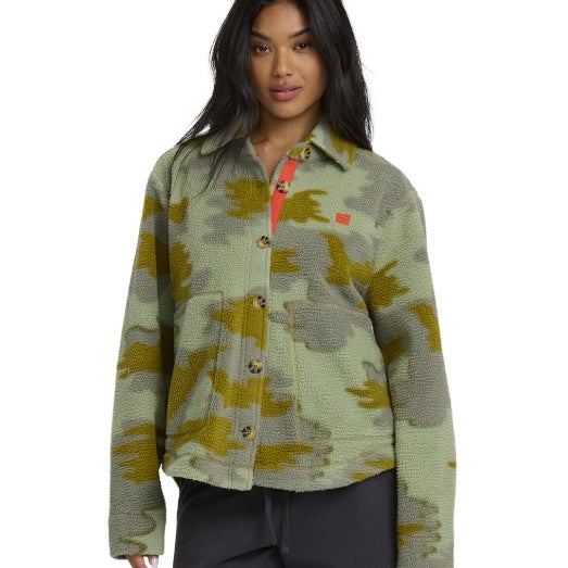 Billabong Womens Jacket Breezy Fleece Shacket