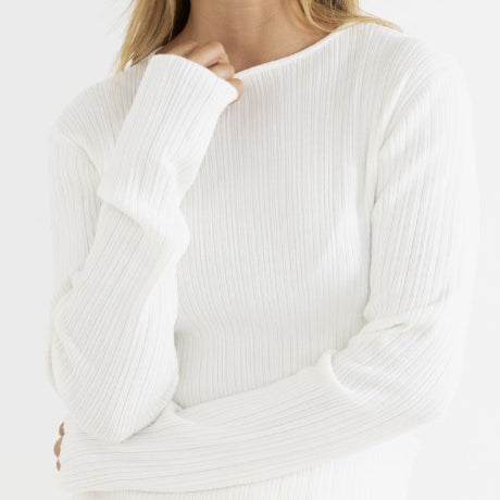 Rhythm Womens Shirt Essential Long Sleeve Knit Top