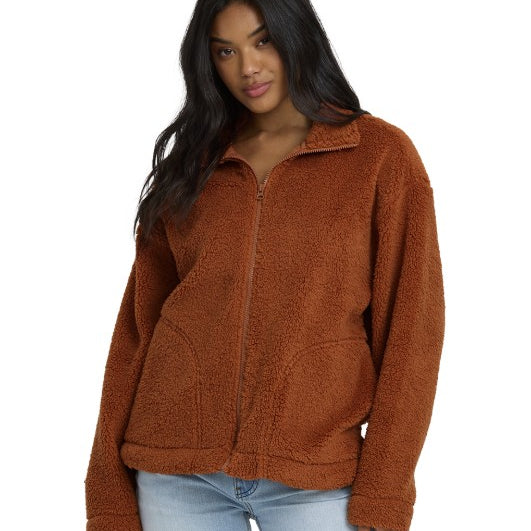 Billabong Womens Sweatshirt Sun City Sherpa Zip