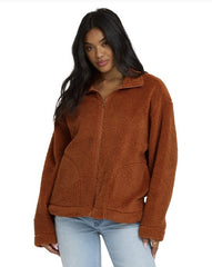 Billabong Womens Sweatshirt Sun City Sherpa Zip