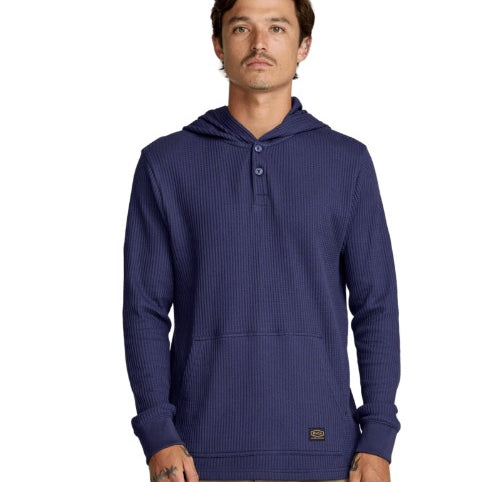 RVCA Mens Shirt Dayshift Thermal Hooded Henley
