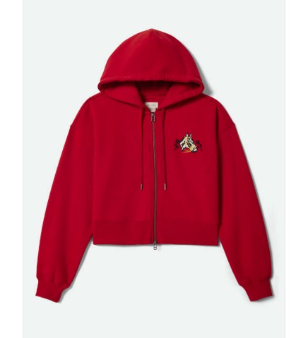 Brixton Womens Sweatshirt Trophy Horse Cropped Zip Hood