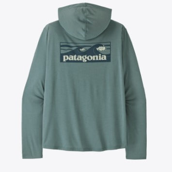 Patagonia Mens Shirt Capilene Cool Daily Hoody Boardshort Logo