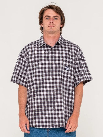 Rusty Mens Woven Worldwide Curved Hem