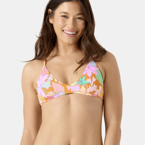 Roxy Womens Bikini Top Let It On Me Athletic Tri