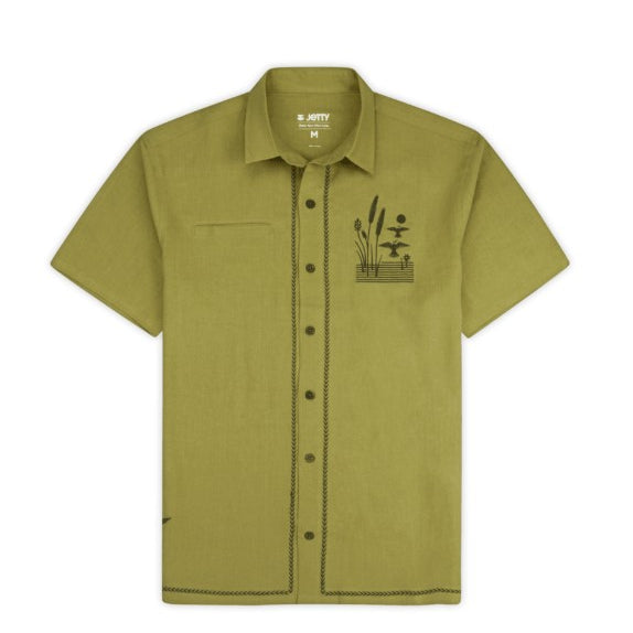 Jetty Mens Woven Marshall Embroidered Linen