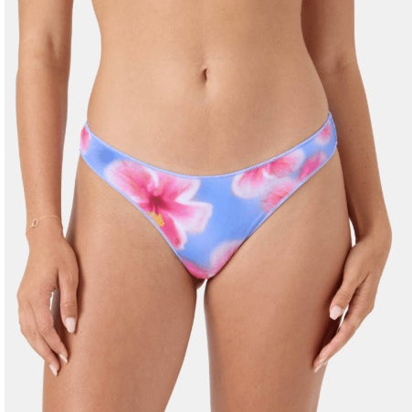 Roxy Womens Bikini Bottoms Hibiscus Daze Merrow Edge Shirred Hipster Cheeky