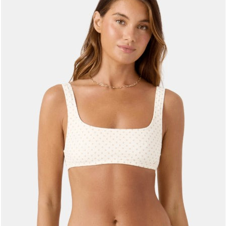 Roxy Womens Bikini Top Puka Dots Square Neck Bralette