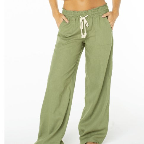 Roxy Womens Pants Oceanside Wide Leg
