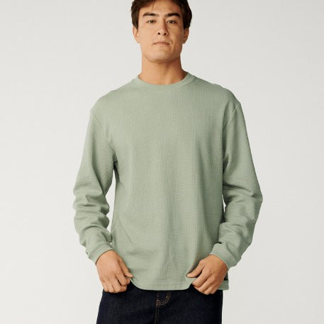 Rip Curl Mens Shirt Premium Surf Waffle Long Sleeve Tee